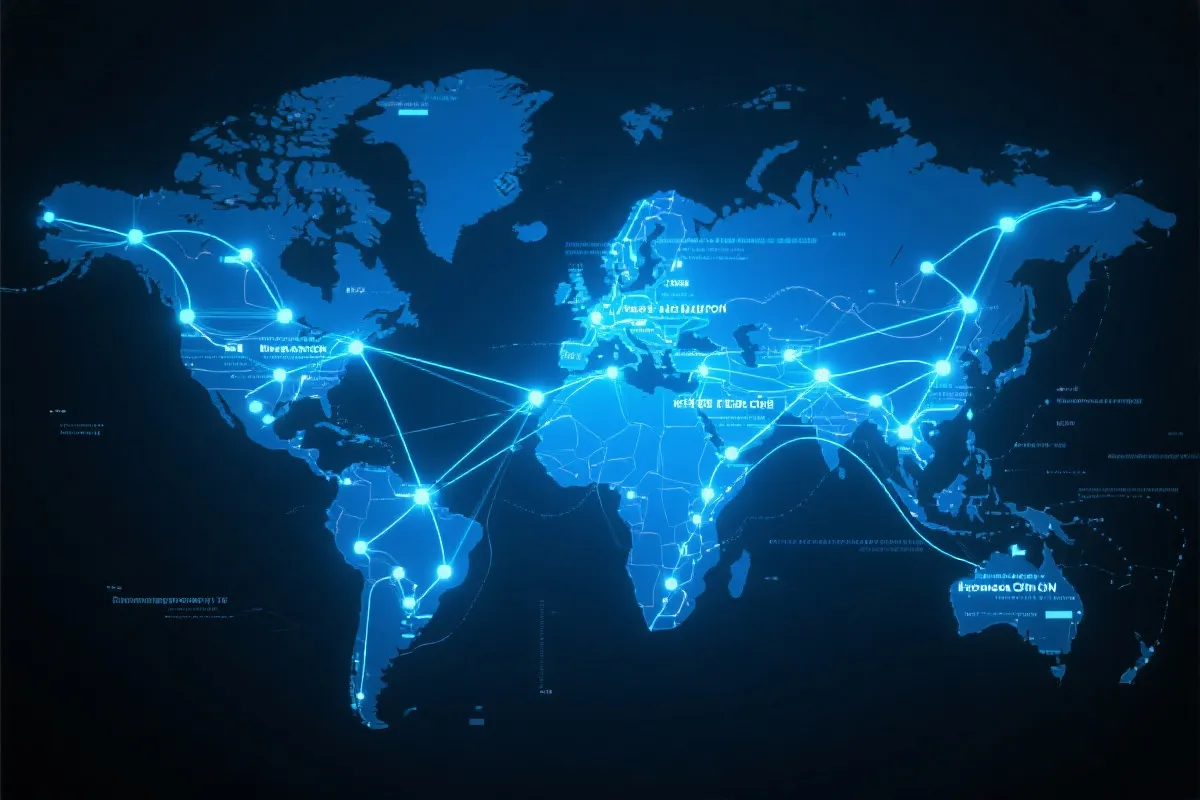 全球加速与节点示意图